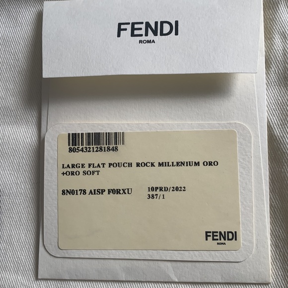 Fendi Envelope gold leather clutch - Picture 6 of 11